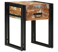 vidaXL End Table with Drawer 40 x 40 x 50 cm Solid Reclaim Wood