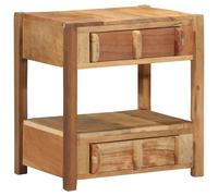 vidaXL End Table with Drawer Brown 43 x 32 x 46 cm Solid Reclaim Wood
