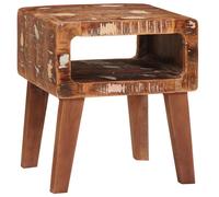 vidaXL End Table with Shelf Brown 40 x 32 x 46 cm Solid Reclaim Wood