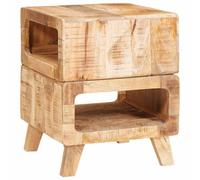 vidaXL End Tables with Shelf Brown 40 x 40 x 49 cm Solid Reclaim Wood
