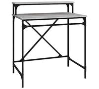 Vidaxl Desk Grey Sonoma 80X50X90 Cm Engineered Wood And Iron