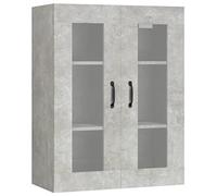 vidaXL Engineered Wood Hanging Wall Cabinet, Wall-Mounted Storage Solution, Concrete Grey, 69.5x34x90cm, Versatile and Durable Material