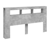 vidaXL Led Headboard Concrete Grey 180X18.5X103.5 Cm Engineered Wood, Grey