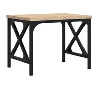 vidaXL Engineered Wood Printer Stand - Multifunctional Office Organizer with Metal Frame, Adjustable Feet - Colour Sonoma Oak - Size 40x30x31 cm