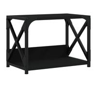 vidaXL Engineered Wood Printer Stand with Stable Metal Frame - 2-Tier Design for Organized Workspace - Adjustable Feet for Balance - Black