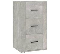 vidaXL Engineered Wood Sideboard - Modern Design, Concrete Grey Finish, Durable & Stable, With 3 Drawers for Ample Storage, Easy Assembly, Perfect for Living Room, Bedroom, Office