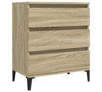 vidaXL Engineered Wood Sideboard, Sonoma Oak, Featuring 3 Drawers, Minimalist Design for Home Decor, Stable and Moisture Resistant