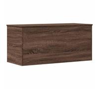 vidaXL Engineered Wood Storage Box Blanket Chest in Brown Oak - Multipurpose Organiser for Living Space