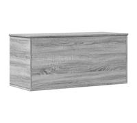 vidaXL Engineered Wood Storage Box in Grey Sonoma - Multipurpose Blanket Chest with Gas Lift for Living Room, Bedroom