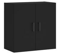 vidaXL Engineered Wood Wall Cabinet - Black Floating Storage Unit 60x31x60 cm for Living Room