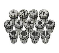 vidaXL ER11 Collets Set of 13 pcs Turning Tools for CNC, Spindle Machines - 45 Steel, Silver - Excellent Grip Range 1mm to 7mm