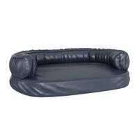 Vidaxl Ergonomic Foam Dog Bed Dark Blue 88X65 Cm Faux Leather