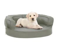 vidaXL Ergonomic Dog Bed Mattress 60x42 cm Linen Look Grey, Grey
