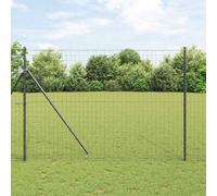 vidaXL Euro Fence Black 1.6 x 10 m PVC-coated iron