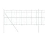 vidaXL Euro Fence Green 0.4 x 25 m PVC-Coated Iron, Modern Garden and Terrace, Rectangular Iron Divider, Durable Outdoor Wall, Secure Metal Barrier, Waterproof Screen Enclosure