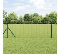 vidaXL Euro Fence Green 0.6 x 10 m PVC-coated iron