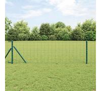 vidaXL Euro Fence Green 0.6 x 25 m PVC-coated iron