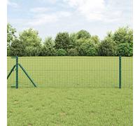 vidaXL Euro Fence Green 0.8 x 25 m PVC-coated iron