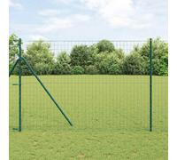 vidaXL Euro Fence Green 1.6 x 10 m PVC-coated iron