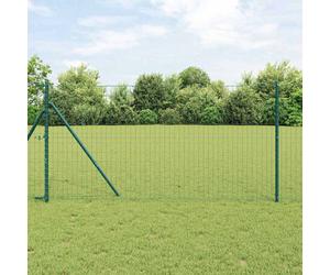 vidaXL Euro Fence Green 1 x 25 m PVC-coated iron