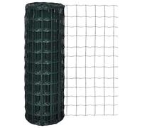 vidaXL Euro Fence- Green Coated Steel Wire, Durable PVC Coated, Ideal for Garden, Farm, Industry, Poultry & Puppy Protection