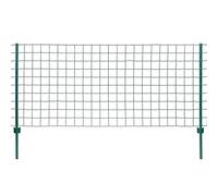 ** vidaXL Euro Fence Set - Outdoor Garden/Patio Wire Mesh Panel - 20x1.2m Green PVC-Coated Steel Fence - Includes 11 Posts, Weather & UV Resistant