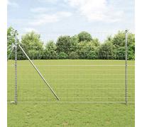 vidaXL Euro Fence Silver 1.6 x 10 m Hot dip galvanized iron
