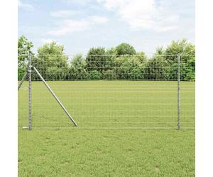 vidaXL Euro Fence Silver 1 x 25 m Hot dip galvanized iron