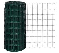 vidaXL Euro Fence Steel 10x0.8 m Green UK