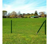 vidaXL Euro Fence Steel 25x1.0 m Green UK