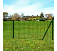 vidaXL Euro Fence Steel 25x1.7 m Green