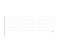 vidaXL Euro fence with 5 U-posts Silver 0.8x10m Steel