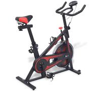 vidaXL Exercise Training Bike with Pulse Sensors Black and Red