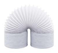 vidaXL Exhaust Duct, Flexible and Durable PVC Ventilation Hose, Ideal for Bathrooms, Offices, Garages, Works with Dryers and Air Conditioners, Easy to Install, Spiral Design, 6 Meters Length, White.