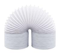 vidaXL Exhaust Duct, Flexible and Durable PVC Ventilation Hose, Ideal for Bathrooms, Offices, Garages, Works with Dryers and Air Conditioners, Easy to Install, Spiral Design, 6 Meters Length, White.