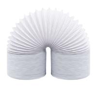 vidaXL Exhaust Duct, Flexible and Durable PVC Ventilation Hose, Ideal for Bathrooms, Offices, Garages, Works with Dryers and Air Conditioners, Easy to Install, Spiral Design, 6 Meters Length, White.