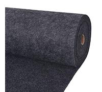 vidaXL Exhibition Carpet - Anthracite Ribbed Fabric Event Carpet - 1.2x10m