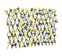 vidaXL Expandable Artificial Ivy Trellis, Yellow, 180x60 cm, Wood Frame, Privacy Screen for Garden Walls, Outdoor Pet Barrier, Yard Decor