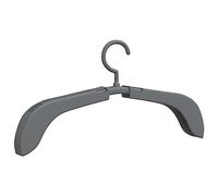 vidaxl extendable clothes hangers - grey adjustable pull-out clothing rack - ergonomic shoulders, space-saving design, no assembly, set of 5, PP/PE material
