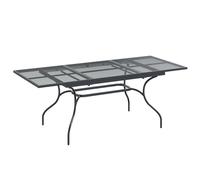 vidaXL Extendable Mesh Dining Table Anthracite 212 x 90 x 76 cm Steel, vidaXL
