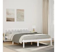 vidaXL Extra Long Bed Frame without Mattress White 140x220 cm Solid Wood Pine