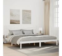 vidaXL Extra Long Bed Frame without Mattress White 200x210 cm Solid Wood