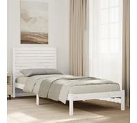 vidaXL Extra Long Bed Frame without Mattress White 90x210 cm Solid Wood