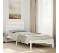 vidaXL Extra Long Bed Frame without Mattress White 90x210 cm Solid Wood