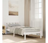 vidaXL Extra Long Bed Frame without Mattress White 90x210 cm Solid Wood Pine