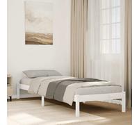 vidaXL Extra Long Bed Frame without Mattress White 90x210 cm Solid Wood Pine