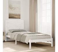 vidaXL Extra Long Bed Frame without Mattress White 90x220 cm Solid Wood