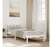 vidaXL Bed Frame - Extra Long Without Mattress - Solid Pine Wood, White, 90x220 cm