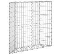 vidaXL ezium Gabion Raised Bed - Galvanised Steel Garden Planter - Sturdy Outdoor Flower & Plant Bed - Silver, 100x20x100cm