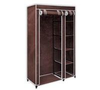 vidaXL Wardrobe Brown Fabric 110x45x175cm Cloth Shoe Storage Rack Organiser